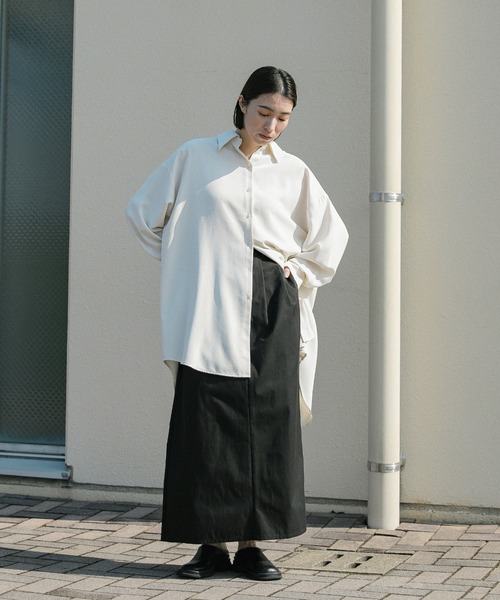 select MOCA（セレクトモカ）の「ハイウエストタックAラインスカート（スカート・レディース・ブラック/ベージュ・MEDIUM/LARGE）」の21枚目の写真