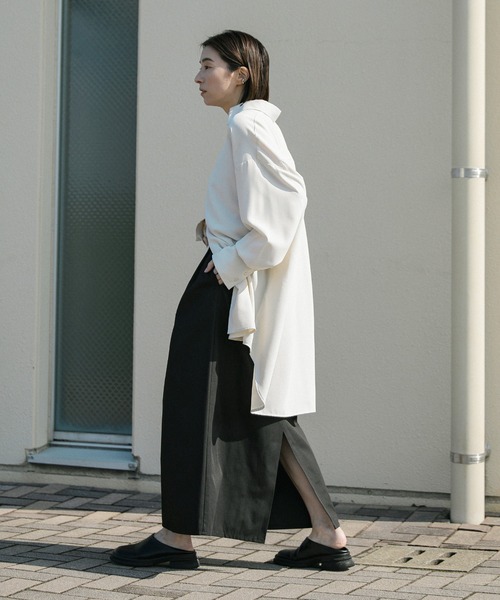 select MOCA（セレクトモカ）の「ハイウエストタックAラインスカート（スカート・レディース・ブラック/ベージュ・MEDIUM/LARGE）」の19枚目の写真