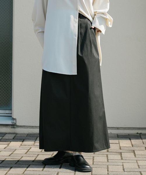 select MOCA（セレクトモカ）の「ハイウエストタックAラインスカート（スカート・レディース・ブラック/ベージュ・MEDIUM/LARGE）」の15枚目の写真