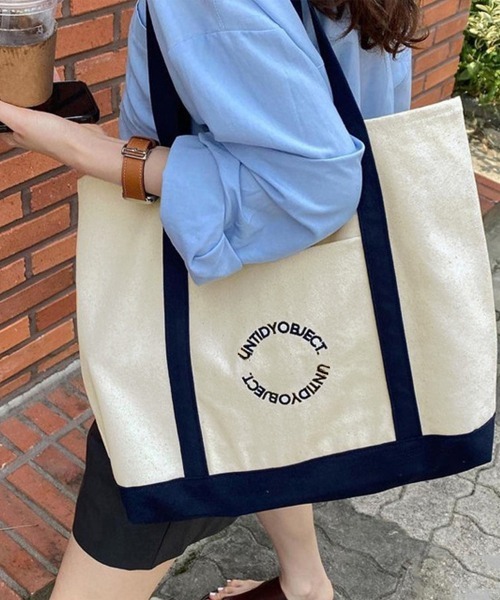 Miniministore(ミニミニストア)の「トートバッグ レディースキャンバスバッグ(トートバッグ・レディース・ブラック/ネイビー・フリー)」の2枚目の写真