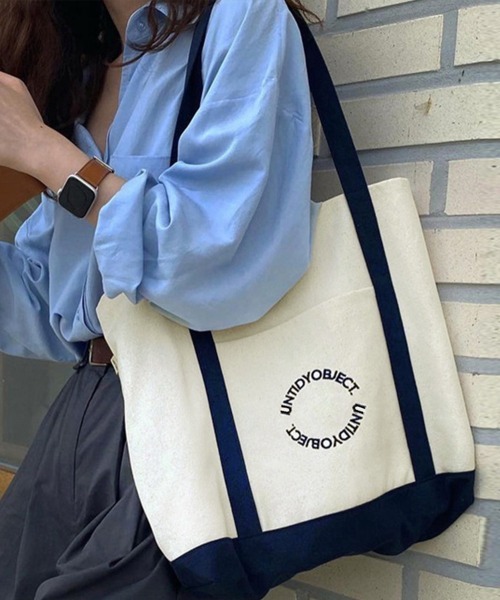 Miniministore(ミニミニストア)の「トートバッグ レディースキャンバスバッグ(トートバッグ・レディース・ブラック/ネイビー・フリー)」の8枚目の写真