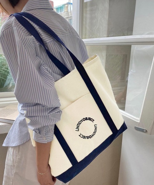 Miniministore(ミニミニストア)の「トートバッグ レディースキャンバスバッグ(トートバッグ・レディース・ブラック/ネイビー・フリー)」の9枚目の写真