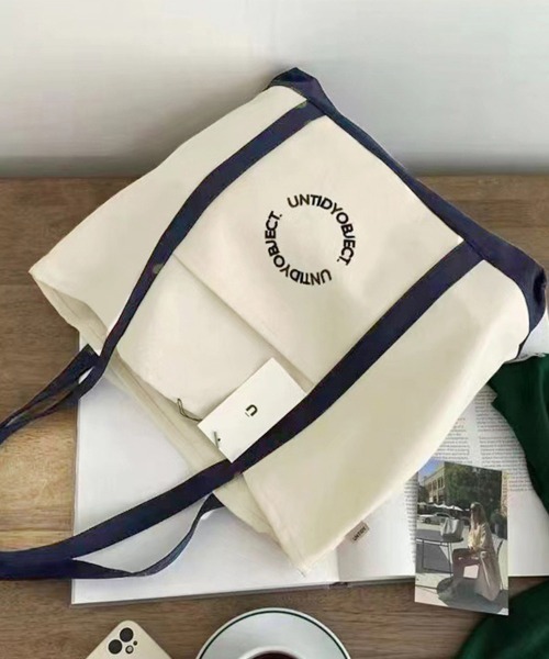 Miniministore(ミニミニストア)の「トートバッグ レディースキャンバスバッグ(トートバッグ・レディース・ブラック/ネイビー・フリー)」の13枚目の写真