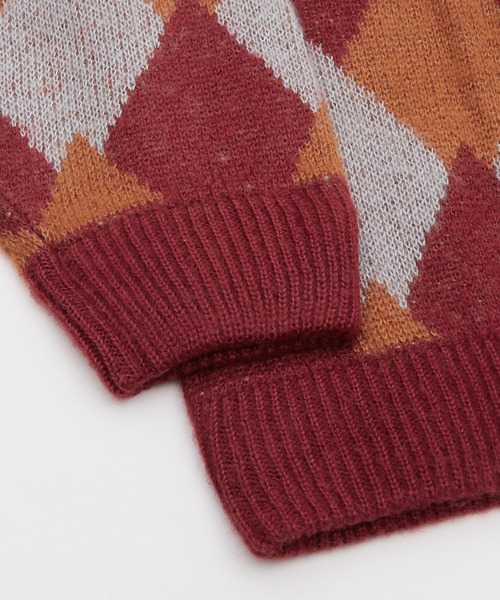 improves(インプローブス)の「ダイヤアーガイル柄 シャギー加工 カーディガン(カーディガン/ボレロ・メンズ・グリーン/ワイン/ブラック・MEDIUM/LARGE/X-LARGE)」の20枚目の写真