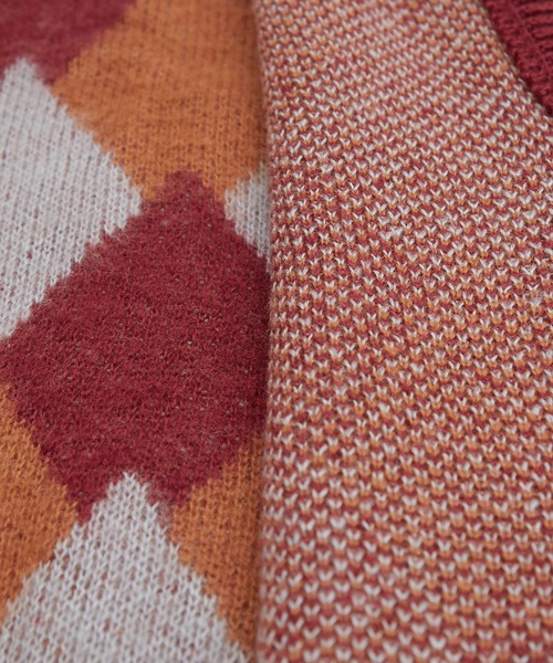 improves(インプローブス)の「ダイヤアーガイル柄 シャギー加工 カーディガン(カーディガン/ボレロ・メンズ・グリーン/ワイン/ブラック・MEDIUM/LARGE/X-LARGE)」の21枚目の写真