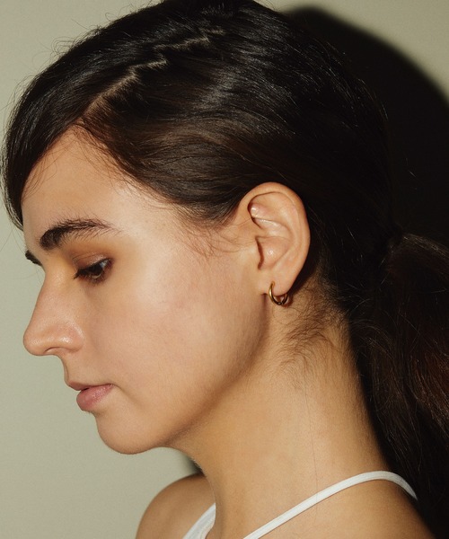 CENE（セネ）の「【CENE】セネ/ワンタッチループピアス14mm（ピアス（両耳用）・レディース・シルバー/ピンクゴールド/ゴールド・FREE）」の7枚目の写真