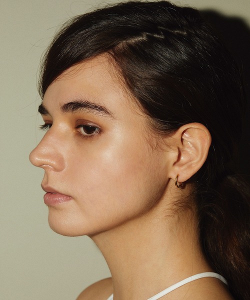 CENE（セネ）の「【CENE】セネ/ワンタッチループピアス14mm（ピアス（両耳用）・レディース・シルバー/ピンクゴールド/ゴールド・FREE）」の6枚目の写真