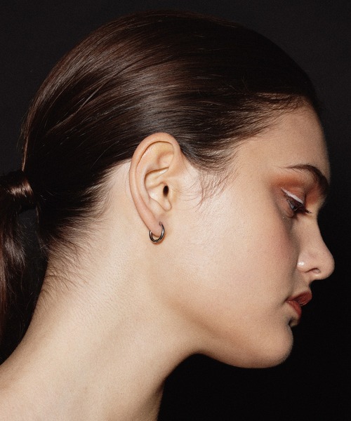 CENE（セネ）の「【CENE】セネ/ワンタッチループピアス14mm（ピアス（両耳用）・レディース・シルバー/ピンクゴールド/ゴールド・FREE）」の14枚目の写真