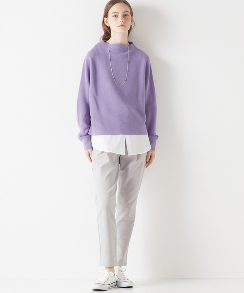 MELROSE claire（メルローズ クレール）の「シャツレイヤード風に便利☆インに合わせるだけで気遣いコーデになれるタンクトップ♪（タンクトップ・レディース・オフホワイト/ホワイト系その他・FREE）」の5枚目の写真