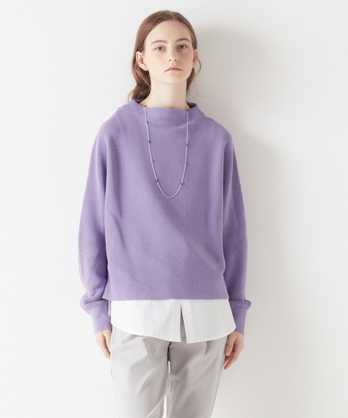 MELROSE claire（メルローズ クレール）の「シャツレイヤード風に便利☆インに合わせるだけで気遣いコーデになれるタンクトップ♪（タンクトップ・レディース・オフホワイト/ホワイト系その他・FREE）」の6枚目の写真