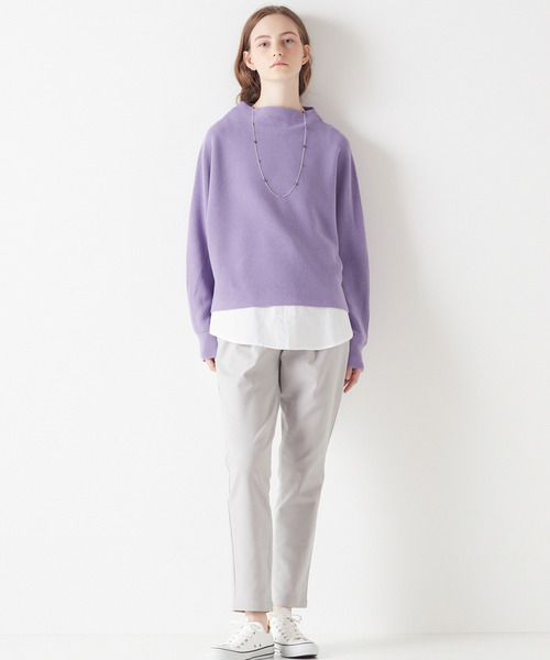 MELROSE claire（メルローズ クレール）の「シャツレイヤード風に便利☆インに合わせるだけで気遣いコーデになれるタンクトップ♪（タンクトップ・レディース・オフホワイト/ホワイト系その他・FREE）」の7枚目の写真