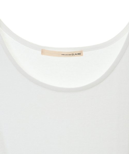 MELROSE claire（メルローズ クレール）の「シャツレイヤード風に便利☆インに合わせるだけで気遣いコーデになれるタンクトップ♪（タンクトップ・レディース・オフホワイト/ホワイト系その他・FREE）」の12枚目の写真