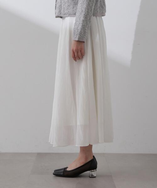 PROPORTION BODY DRESSING(プロポーションボディドレッシング)の「ギャザーフレアスカート / 1214120204(スカート・レディース・ベージュ/ホワイト系その他・MEDIUM/SMALL)」の18枚目の写真