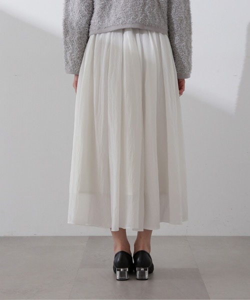 PROPORTION BODY DRESSING(プロポーションボディドレッシング)の「ギャザーフレアスカート / 1214120204(スカート・レディース・ベージュ/ホワイト系その他・MEDIUM/SMALL)」の8枚目の写真