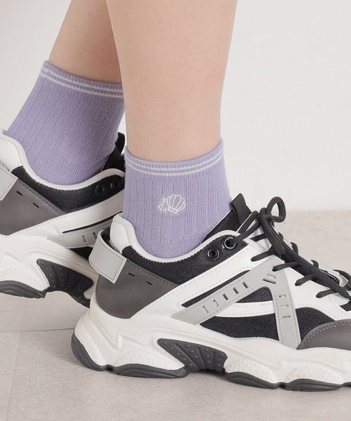 ライン入りワンポイントソックス（ソックス/靴下）｜Honeys（ハニーズ