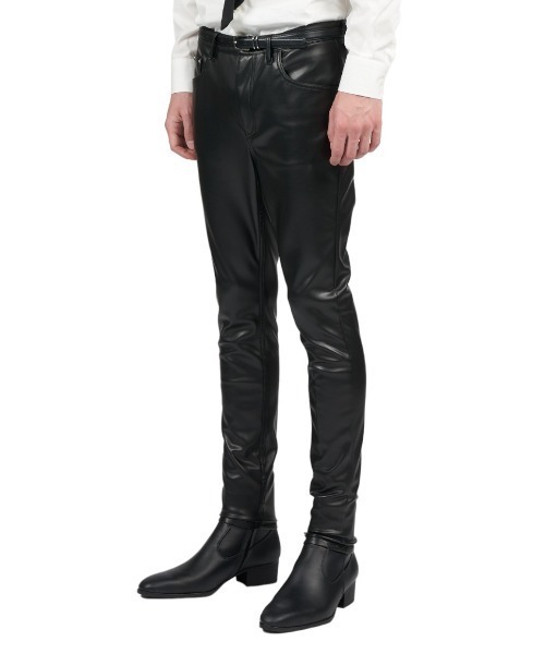 GalaabenD（ガラアーベント）の「ウォッシャブルヴィーガンレザーレギンスパンツ（その他パンツ・メンズ・ブラック・48/44/46）」の6枚目の写真