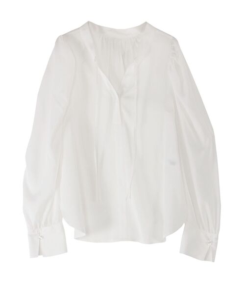LAGUNAMOON（ラグナムーン）の「タックスリーブシフォンブラウス（シャツ/ブラウス・レディース・ライトグレー/アイボリー/ホワイト・FREE）」の20枚目の写真