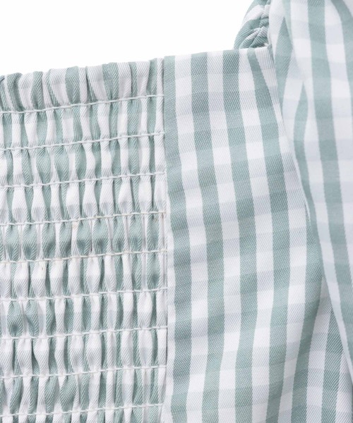 31 Sons de mode(トランテアン ソン ドゥ モード)の「シャーリングパフブラウス(シャツ/ブラウス・レディース・ライトグリーン/ホワイト×ブラック/ブラック・38/36)」の11枚目の写真