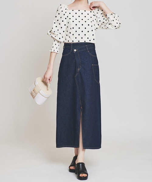 31 Sons de mode(トランテアン ソン ドゥ モード)の「シャーリングパフブラウス(シャツ/ブラウス・レディース・ライトグリーン/ホワイト×ブラック/ブラック・38/36)」の19枚目の写真