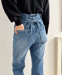 one after another NICE CLAUP | バックレースアップ/ストレッチデニムパンツ(デニムパンツ)