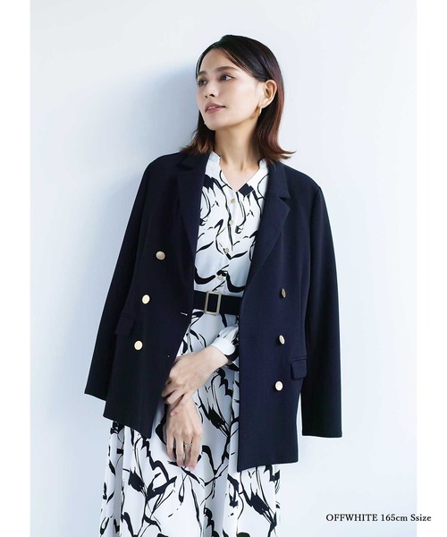 【セール】オフィスもデイリーもOK♪【洗えて華やか】配色プリント・フレアーワンピース（ワンピース）｜WHITE JOOLA（ホワイトジョーラ）