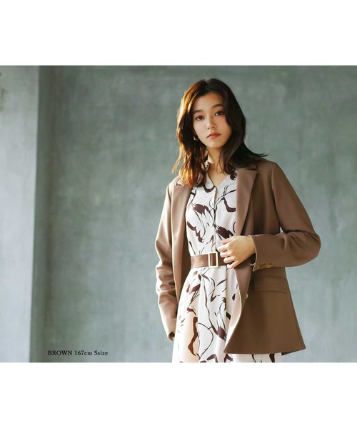 【セール】オフィスもデイリーもOK♪【洗えて華やか】配色プリント・フレアーワンピース（ワンピース）｜WHITE JOOLA（ホワイトジョーラ）