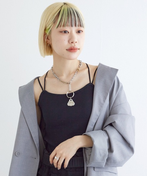 w closet（ダブルクローゼット）の「カップ付きキャミソール（キャミソール・レディース・ブラック/イエロー系その他/ピンク系その他/ブラック×ホワイト/オフホワイト・FREE）」の14枚目の写真