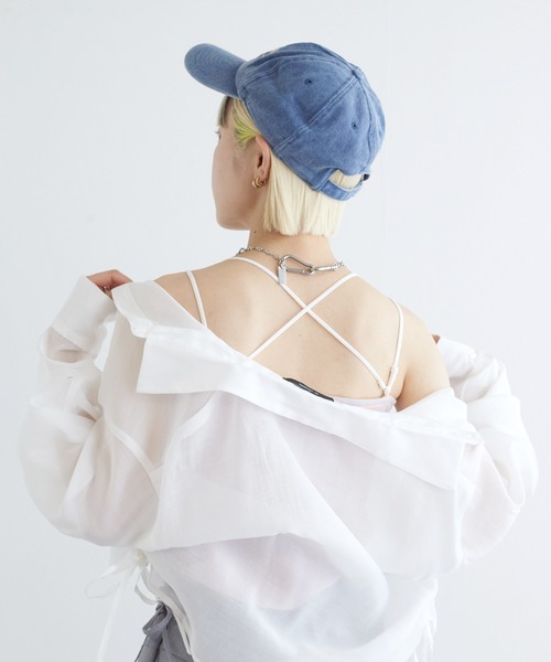 w closet（ダブルクローゼット）の「カップ付きキャミソール（キャミソール・レディース・ブラック/イエロー系その他/ピンク系その他/ブラック×ホワイト/オフホワイト・FREE）」の18枚目の写真