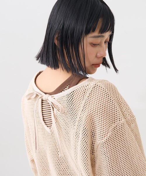 セール】メッシュトップス/ シアートップス/前後2way（Tシャツ