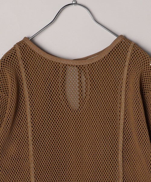 CITY SHOP メッシュトップス ブラック one after another NICE CLAUP/【one after another】フェザー