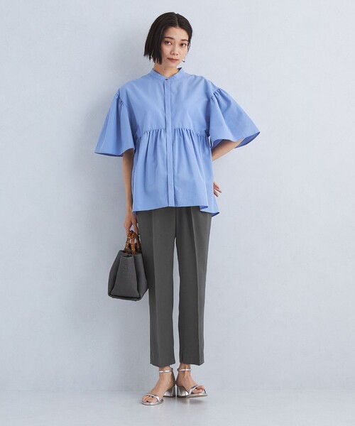 green label relaxing(グリーンレーベルリラクシング)の「エアシカル テーパード パンツ ◇No08◇(スラックス・レディース・ダークグレー・38/36/40)」の5枚目の写真