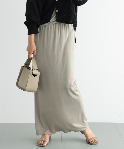 BARNYARDSTORM（バンヤードストーム）の「BARNYARDSTORM / リラックスカットナロースカート（スカート・レディース・ブラック/ベージュ・S/M）」の2枚目の写真