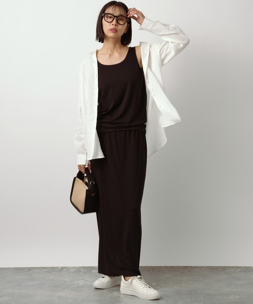 BARNYARDSTORM（バンヤードストーム）の「BARNYARDSTORM / リラックスカットナロースカート（スカート・レディース・ブラック/ベージュ・S/M）」の3枚目の写真