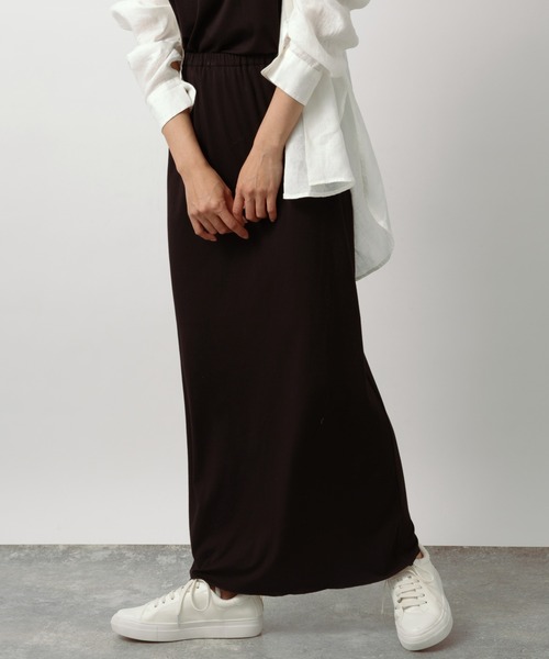 BARNYARDSTORM（バンヤードストーム）の「BARNYARDSTORM / リラックスカットナロースカート（スカート・レディース・ブラック/ベージュ・S/M）」の8枚目の写真