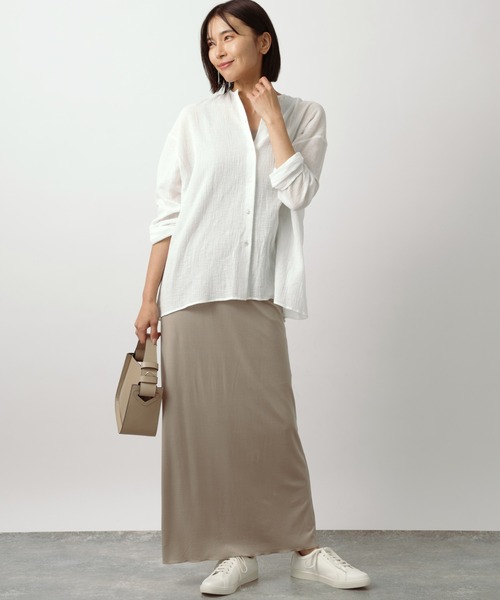 BARNYARDSTORM（バンヤードストーム）の「BARNYARDSTORM / リラックスカットナロースカート（スカート・レディース・ブラック/ベージュ・S/M）」の9枚目の写真