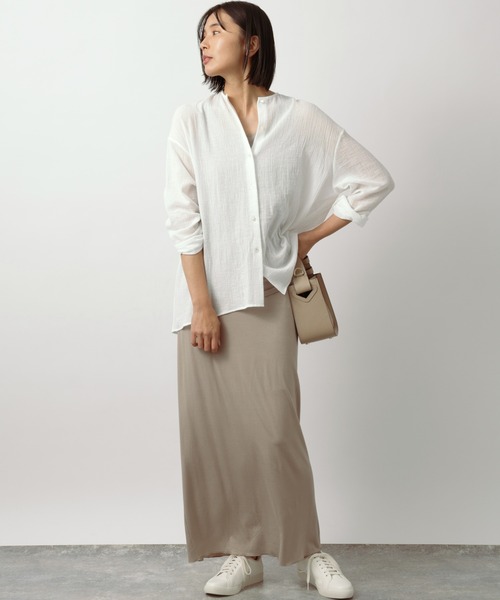 BARNYARDSTORM（バンヤードストーム）の「BARNYARDSTORM / リラックスカットナロースカート（スカート・レディース・ブラック/ベージュ・S/M）」の13枚目の写真