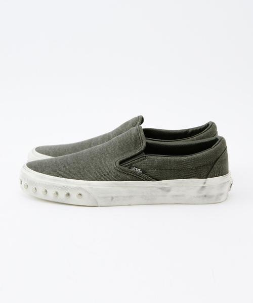 VANS（バンズ）の「VANSオーバーウォッシュスリッポン/BCVANS Over W SLIP-ON（スリッポン・レディース・ホワイト/ダークグレー・4h/5/6/7）」の4枚目の写真