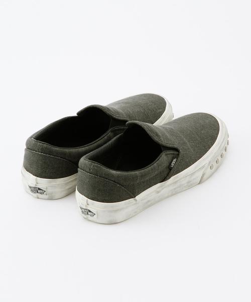 VANS（バンズ）の「VANSオーバーウォッシュスリッポン/BCVANS Over W SLIP-ON（スリッポン・レディース・ホワイト/ダークグレー・4h/5/6/7）」の6枚目の写真