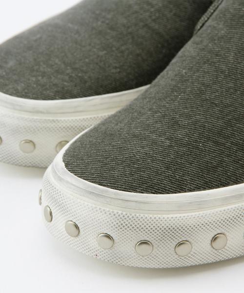 VANS（バンズ）の「VANSオーバーウォッシュスリッポン/BCVANS Over W SLIP-ON（スリッポン・レディース・ホワイト/ダークグレー・4h/5/6/7）」の7枚目の写真