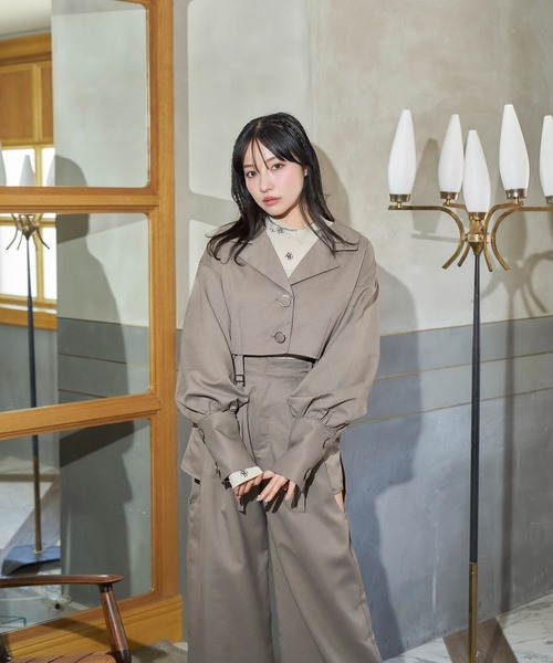 ANDGEEBEE（アンジービー）の「ボリュームスリーブジャケット（その他アウター・レディース・ブラック/アッシュブラウン・FREE）」の3枚目の写真