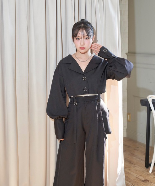 ANDGEEBEE（アンジービー）の「ボリュームスリーブジャケット（その他アウター・レディース・ブラック/アッシュブラウン・FREE）」の11枚目の写真