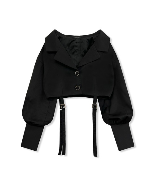 ANDGEEBEE（アンジービー）の「ボリュームスリーブジャケット（その他アウター・レディース・ブラック/アッシュブラウン・FREE）」の15枚目の写真