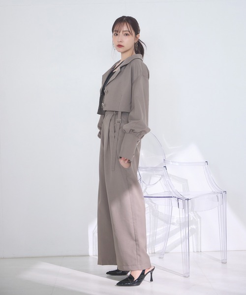 ANDGEEBEE（アンジービー）の「ボリュームスリーブジャケット（その他アウター・レディース・ブラック/アッシュブラウン・FREE）」の20枚目の写真