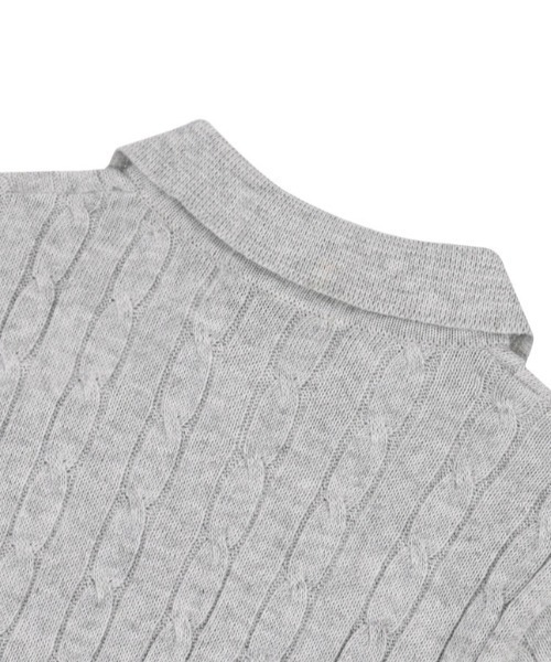 FANCY CLUB（ファンシークラブ）の「A'GEM/9 × .kom 『 FANCY CLUB/ファンシークラブ』 CABLE KNIT CROP CARDIGAN/ケーブルニットクロップカーディガン（カーディガン/ボレロ・レディース・ブラック/グレー・FREE）」の15枚目の写真