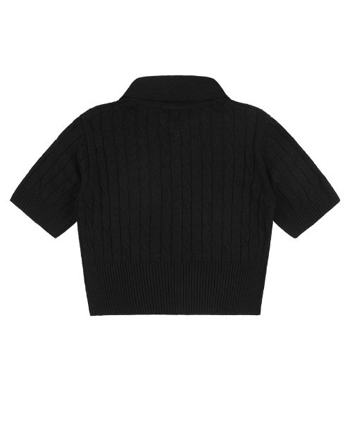 FANCY CLUB（ファンシークラブ）の「A'GEM/9 × .kom 『 FANCY CLUB/ファンシークラブ』 CABLE KNIT CROP CARDIGAN/ケーブルニットクロップカーディガン（カーディガン/ボレロ・レディース・ブラック/グレー・FREE）」の17枚目の写真