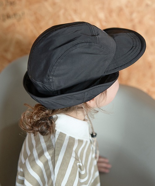 b・ROOM（ビールーム）の「日よけ付きサファリキャップ（キャップ・キッズ・グレー/ベージュ/ブラック・54cm）」の20枚目の写真