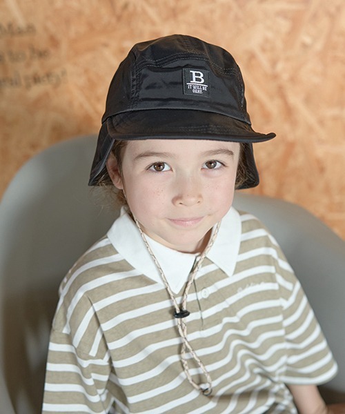 b・ROOM（ビールーム）の「日よけ付きサファリキャップ（キャップ・キッズ・グレー/ベージュ/ブラック・54cm）」の19枚目の写真