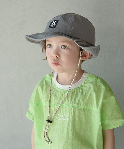 b・ROOM（ビールーム）の「日よけ付きサファリキャップ（キャップ・キッズ・グレー/ベージュ/ブラック・54cm）」の11枚目の写真