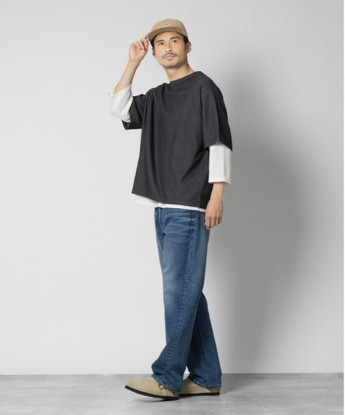 ラグラン7分袖レイヤード（Tシャツ/カットソー）｜Right-on