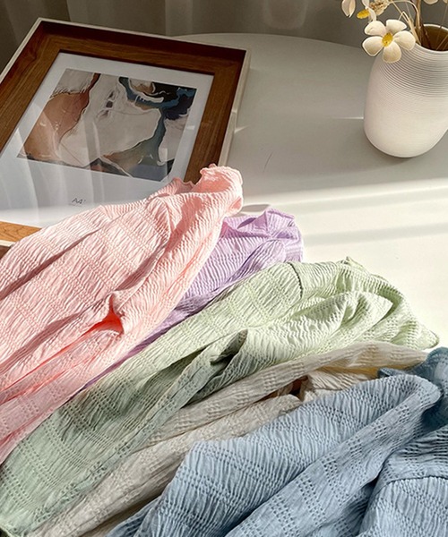 aimoha(アイモハ)の「【aimoha-KIDS-】シワ感長袖トップス(Tシャツ/カットソー・キッズ・オフホワイト/グリーン/ブルー/パープル/ピンク・90/100/110/120/130/140)」の20枚目の写真